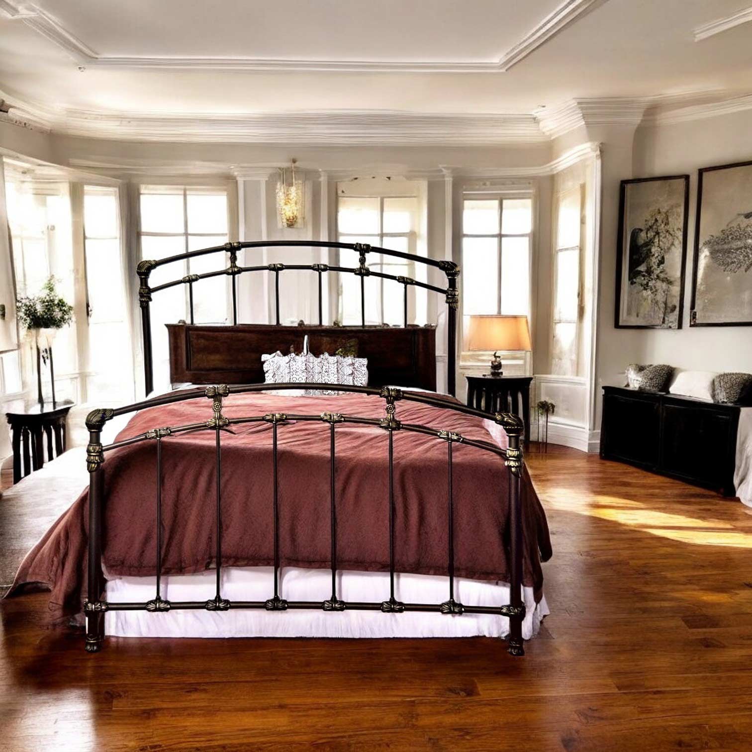 Aristella Iron Bed by Wesley Allen - Image 15