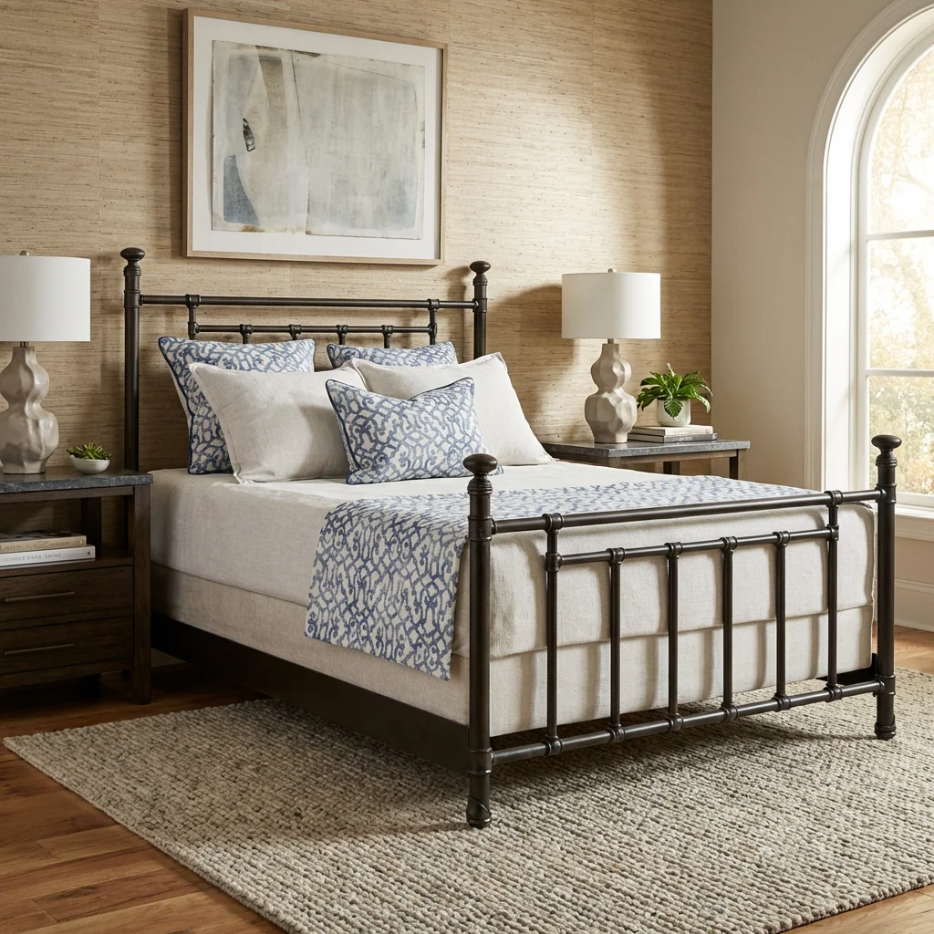Blake Iron Bed by Wesley Allen - Image 6