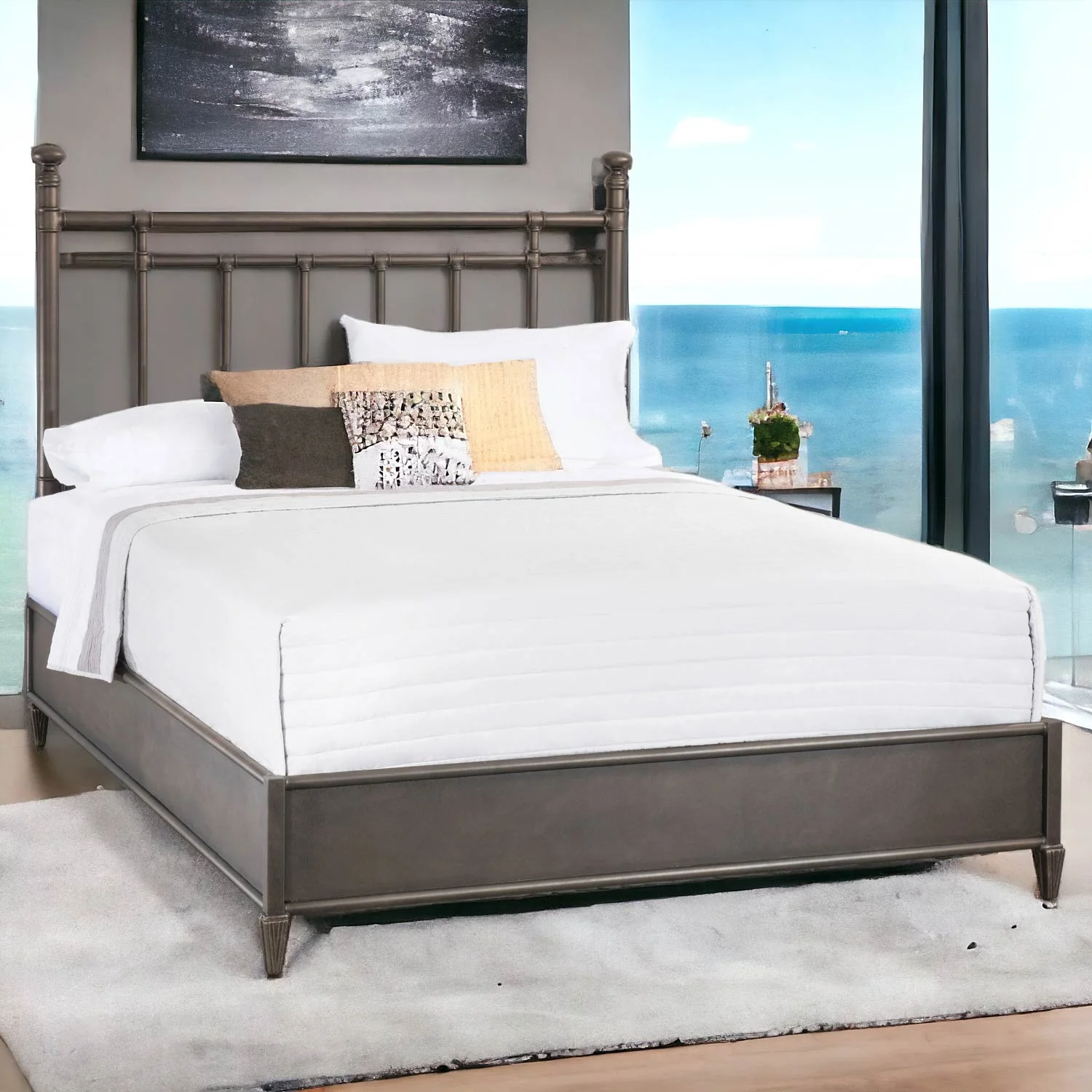 Blake Iron Headboard with Metal Surround by Wesley Allen - Image 10