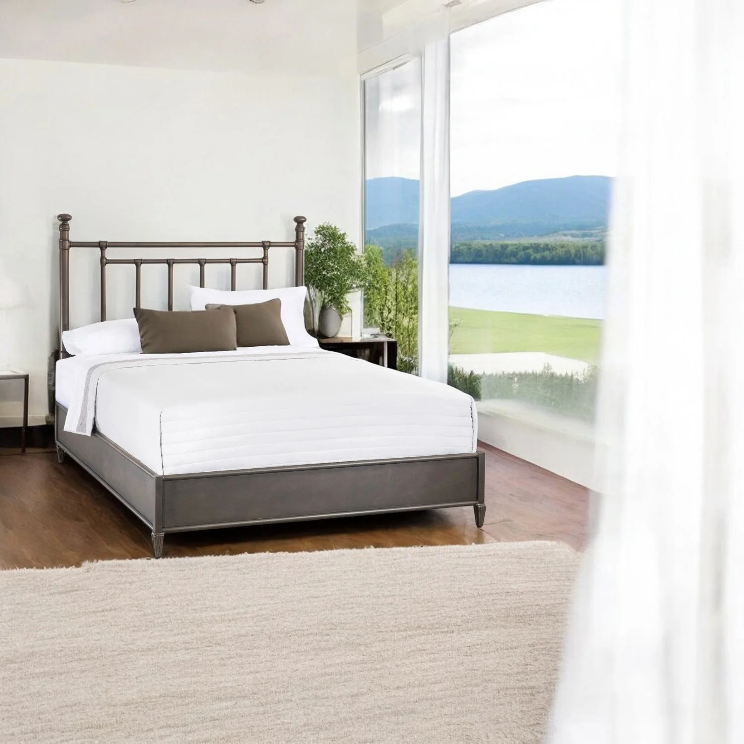 Blake Iron Headboard with Metal Surround by Wesley Allen - Image 2