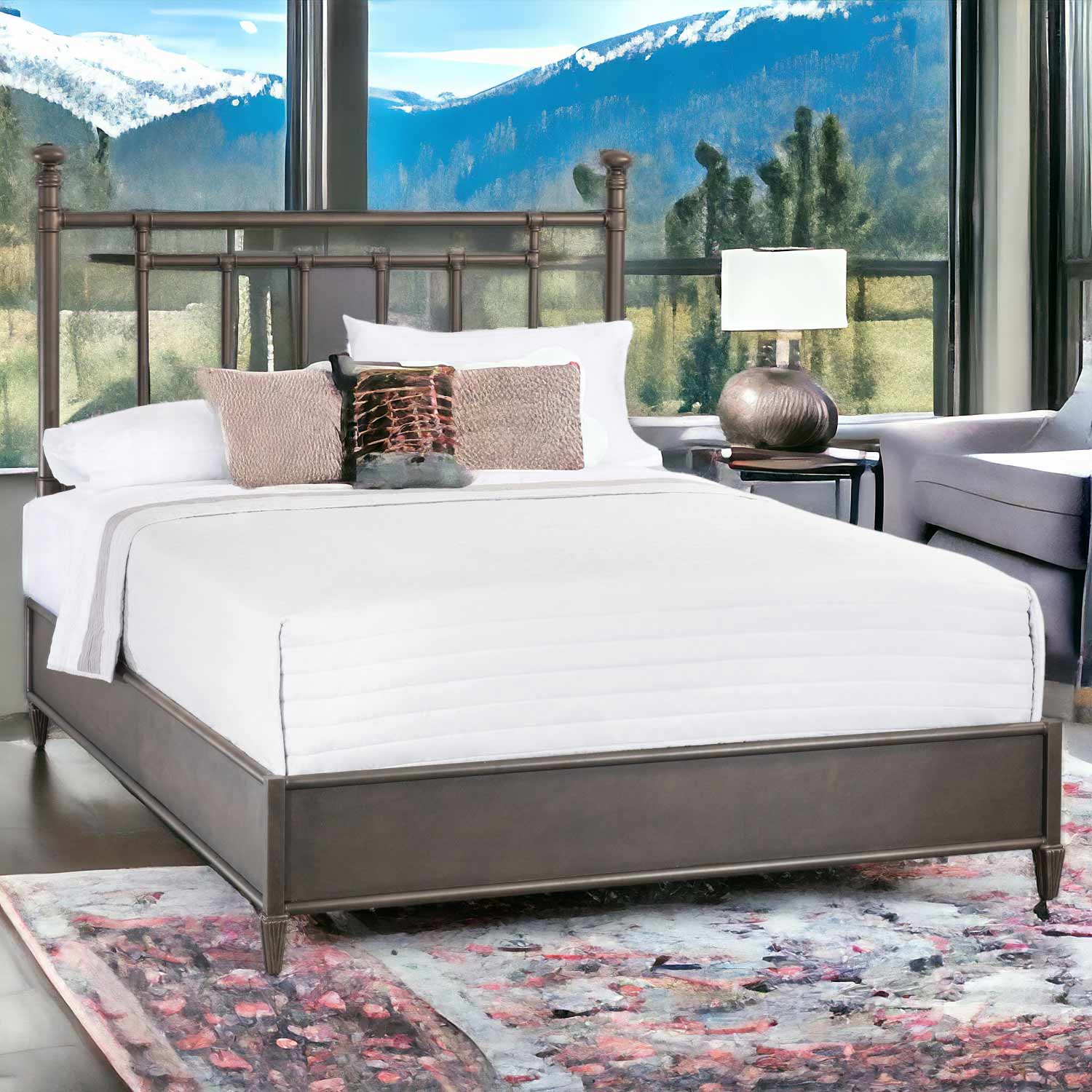 Blake Iron Headboard with Metal Surround by Wesley Allen - Image 6