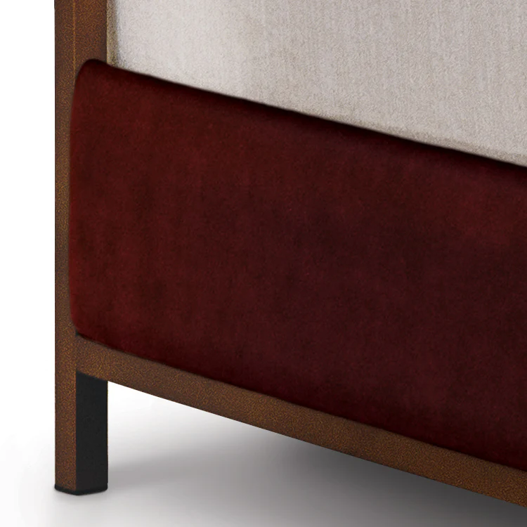 Broadway Upholstered Iron Bed by Wesley Allen - Image 3