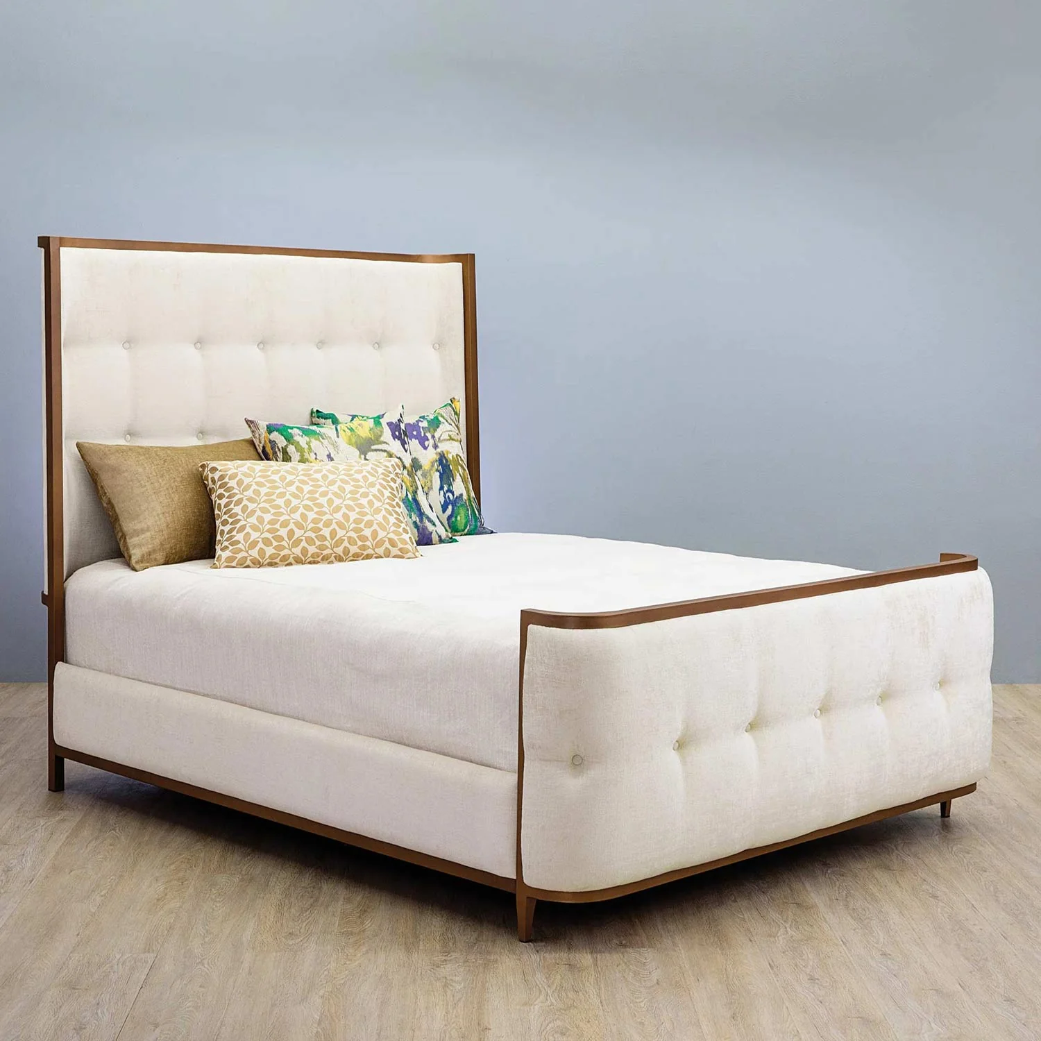 Broadway Upholstered Iron Bed by Wesley Allen - Image 5