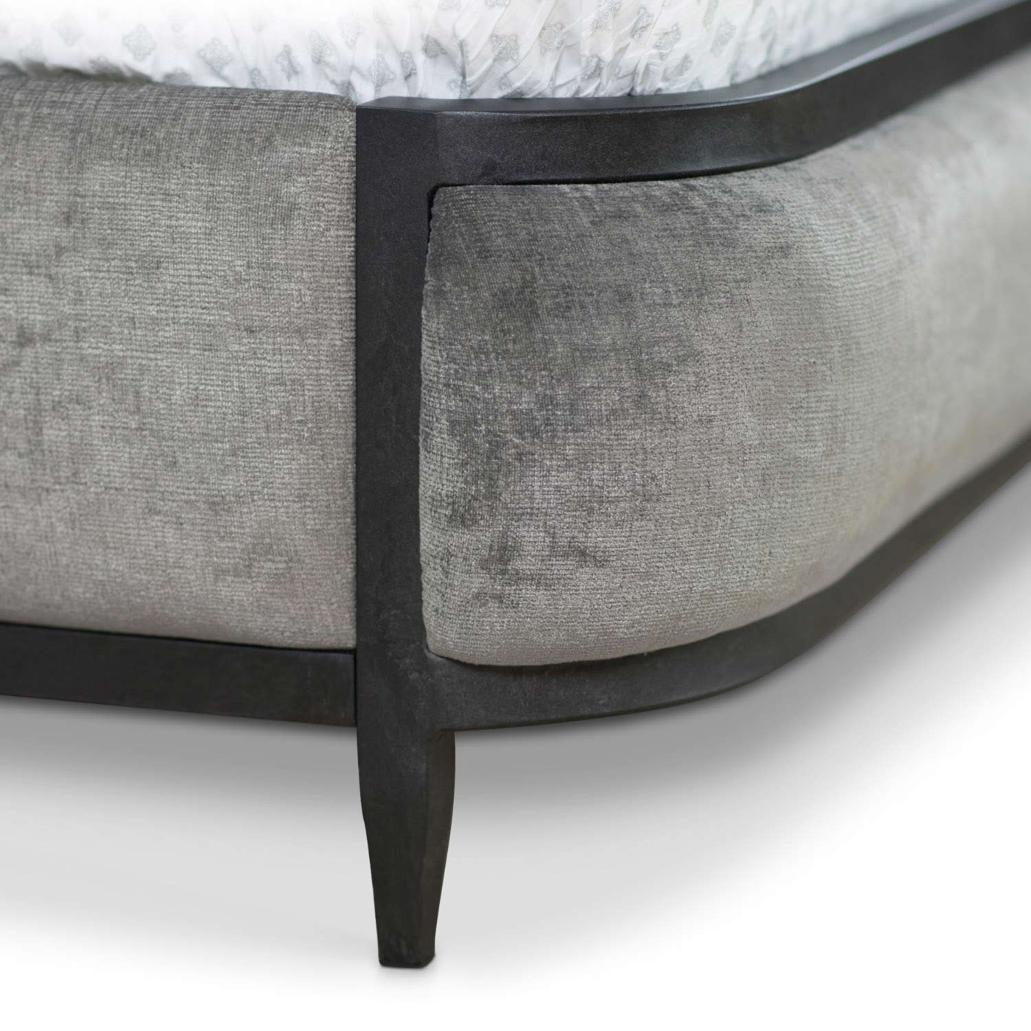 Broadway Upholstered Iron Headboard with Upholstered Surround by Wesley Allen - Image 3