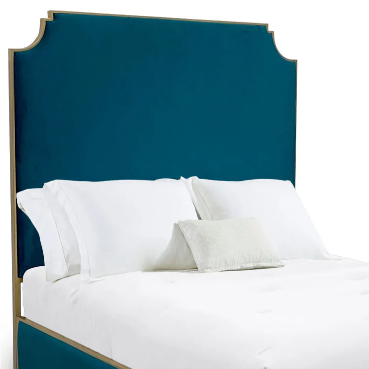 Haven Upholstered Iron Headboard with Upholstered Surround by Wesley Allen - Image 2