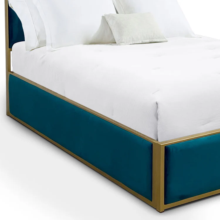 Haven Upholstered Iron Headboard with Upholstered Surround by Wesley Allen - Image 3