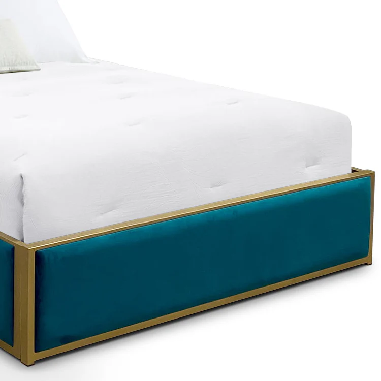 Haven Upholstered Iron Headboard with Upholstered Surround by Wesley Allen - Image 4