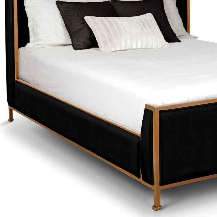 Holden Upholstered Iron Shelter Bed by Wesley Allen - Image 3