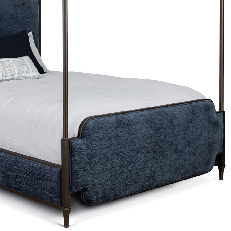 Kenton Upholstered Iron Canopy Bed with Upholstered Sides by Wesley Allen - Image 3