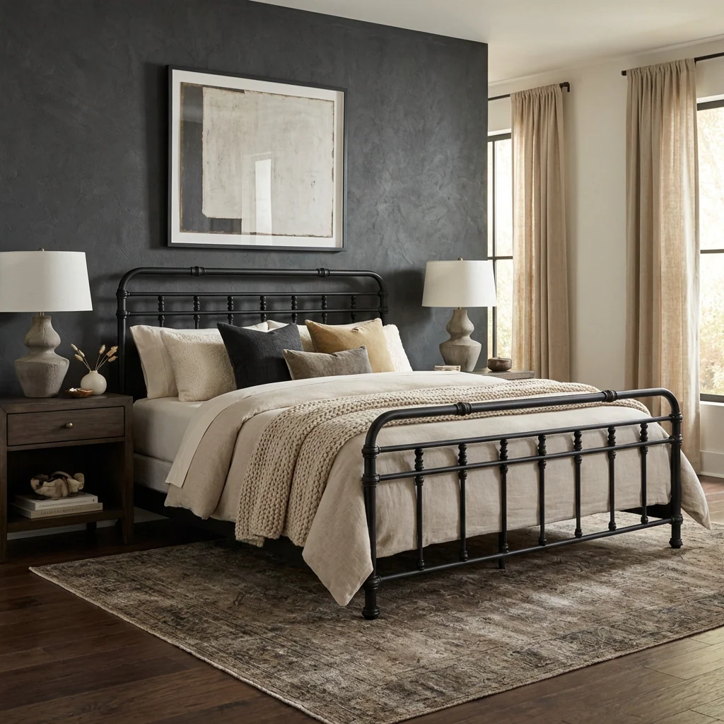Laredo Iron Bed by Wesley Allen - Image 9