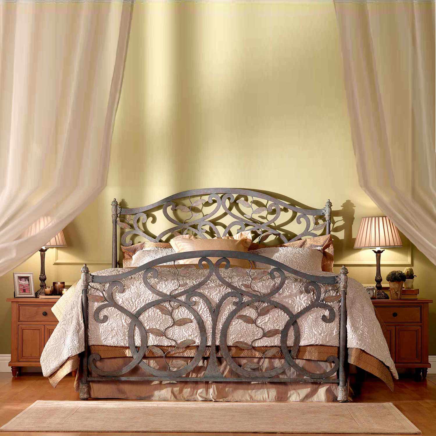 Laurel Iron Bed by Wesley Allen - Image 2