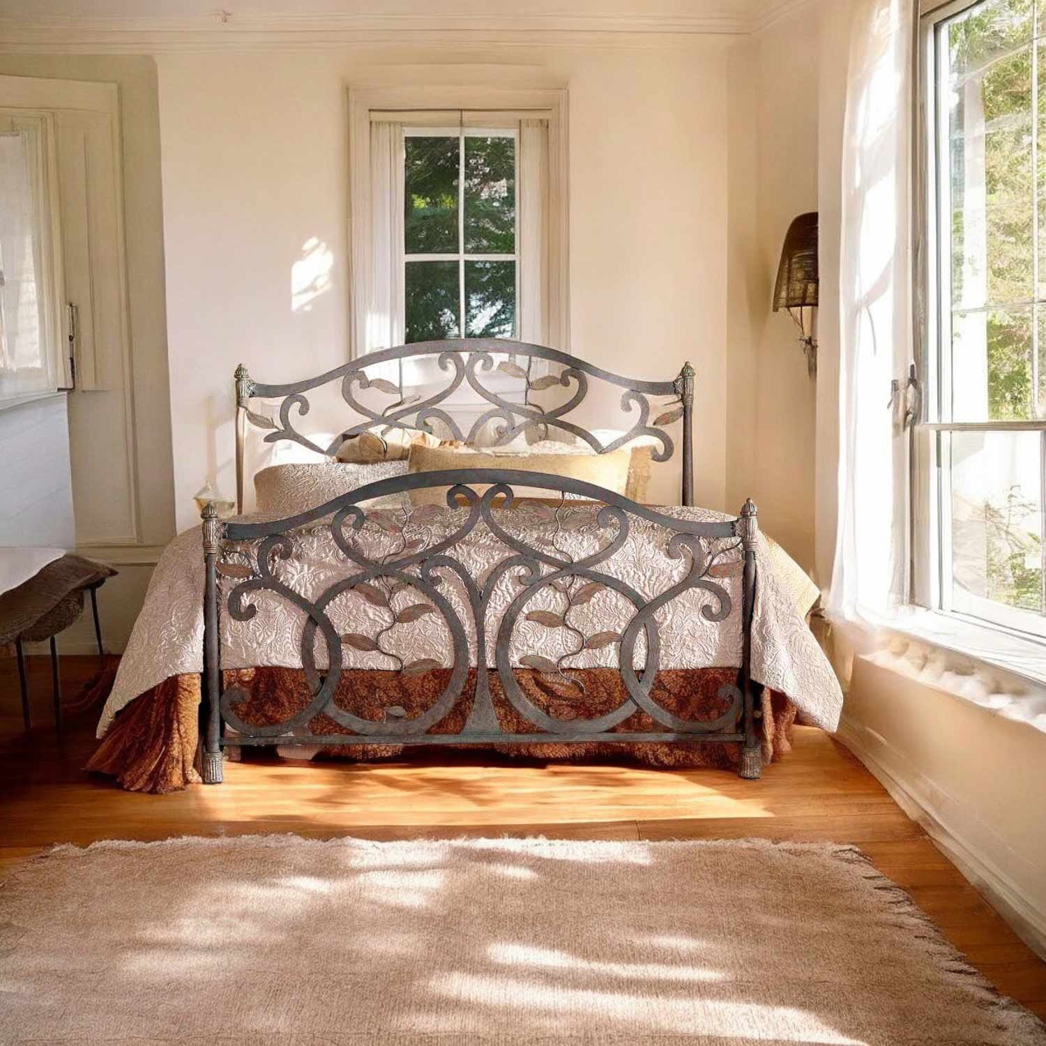 Laurel Iron Bed by Wesley Allen - Image 5