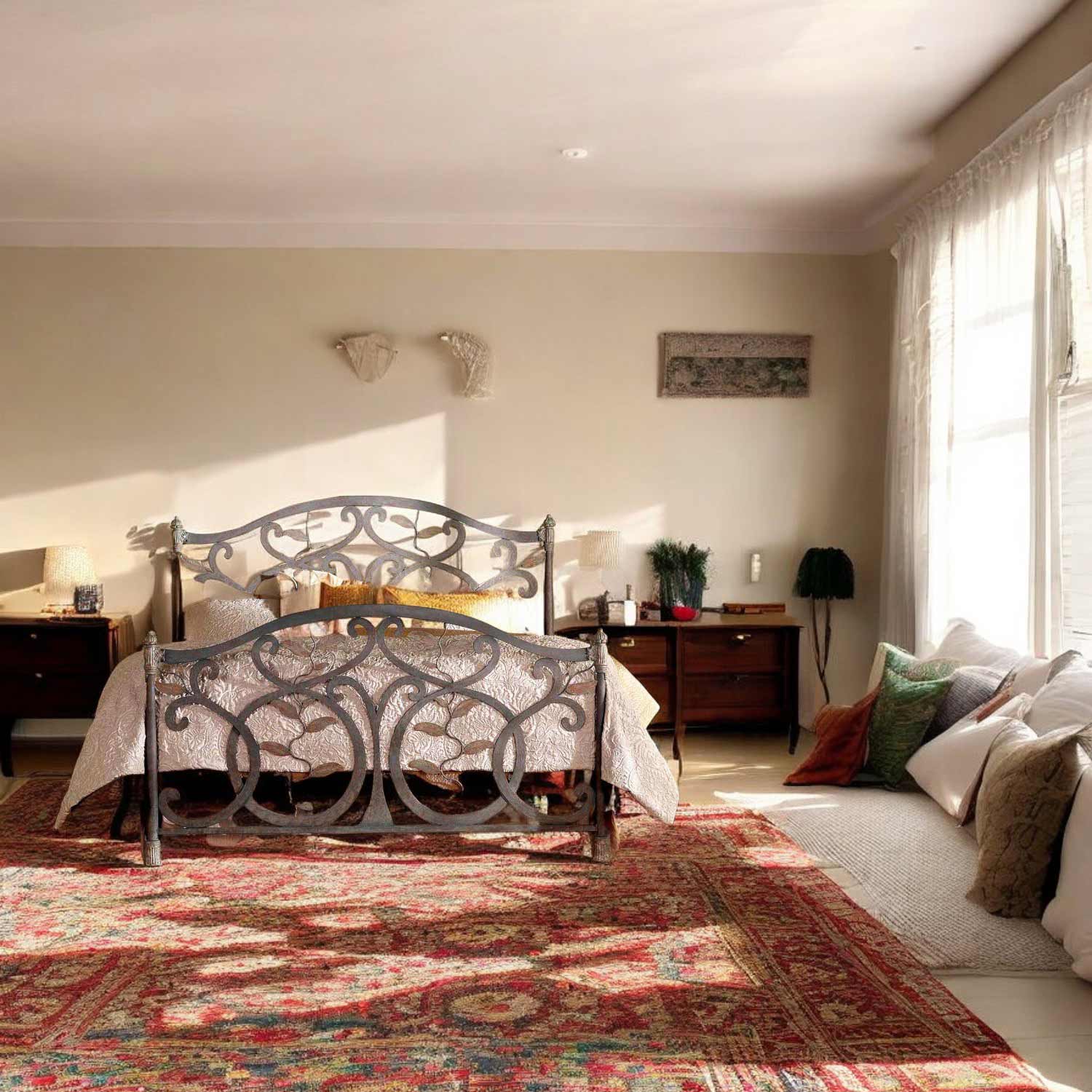 Laurel Iron Bed by Wesley Allen - Image 7