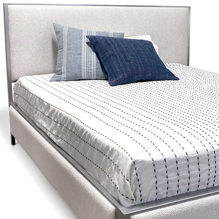 Mae Upholstered Iron Headboard with Upholstered Surround by Wesley Allen - Image 2