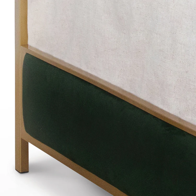 Mason Upholstered Iron Headboard with Upholstered Surround by Wesley Allen - Image 3