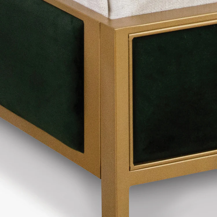 Mason Upholstered Iron Headboard with Upholstered Surround by Wesley Allen - Image 4