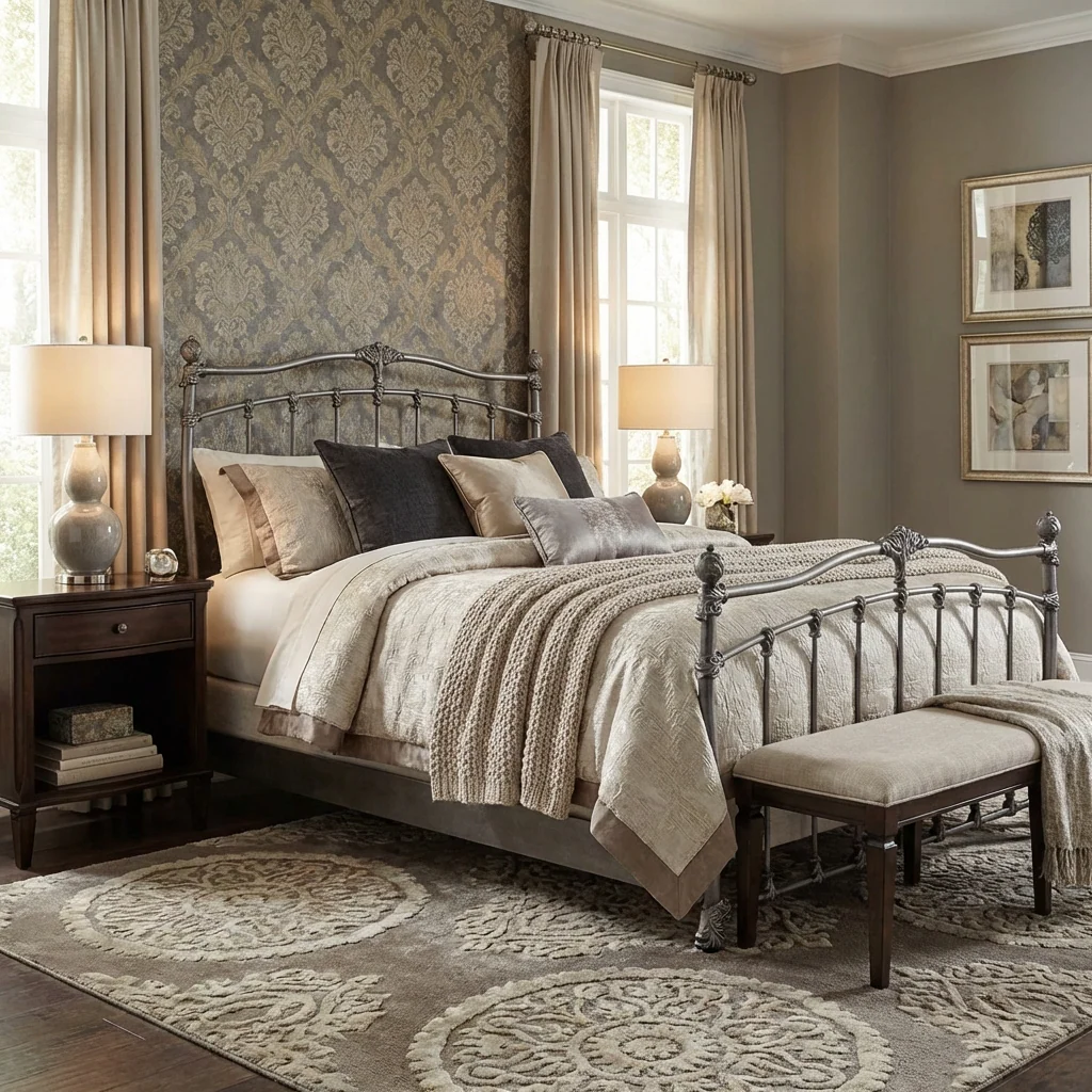 Merrick Iron Bed by Wesley Allen - Image 12