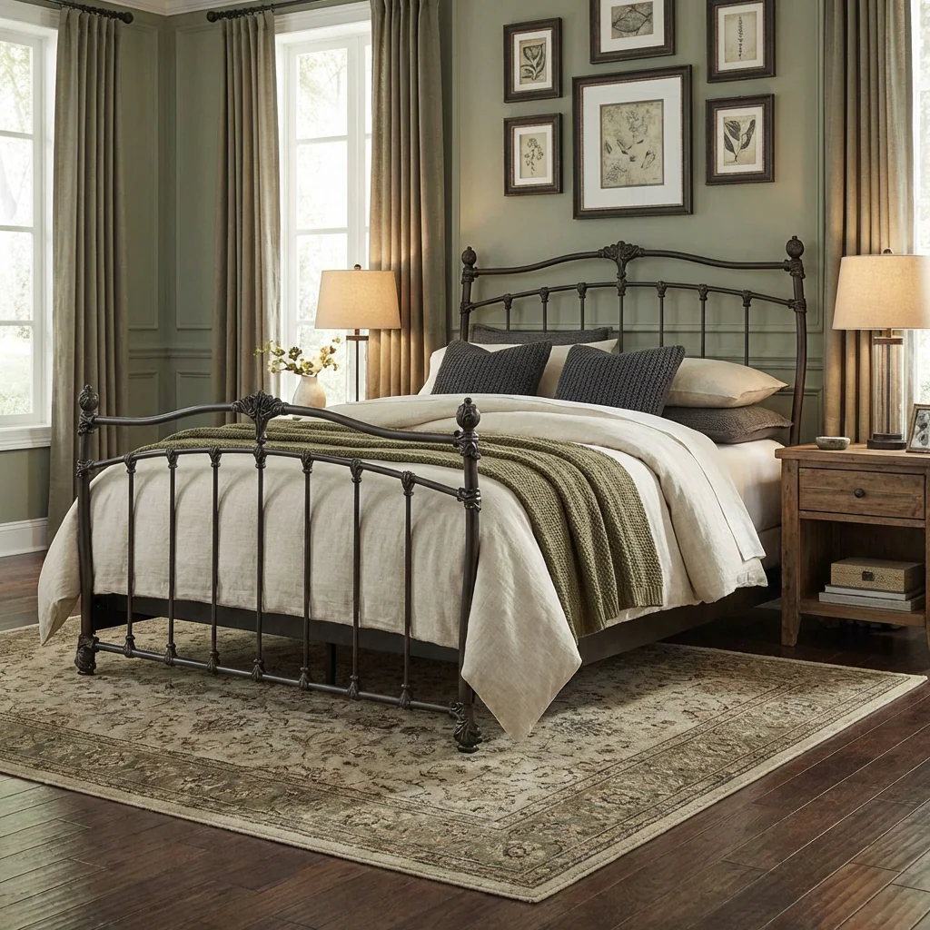 Merrick Iron Bed by Wesley Allen - Image 13