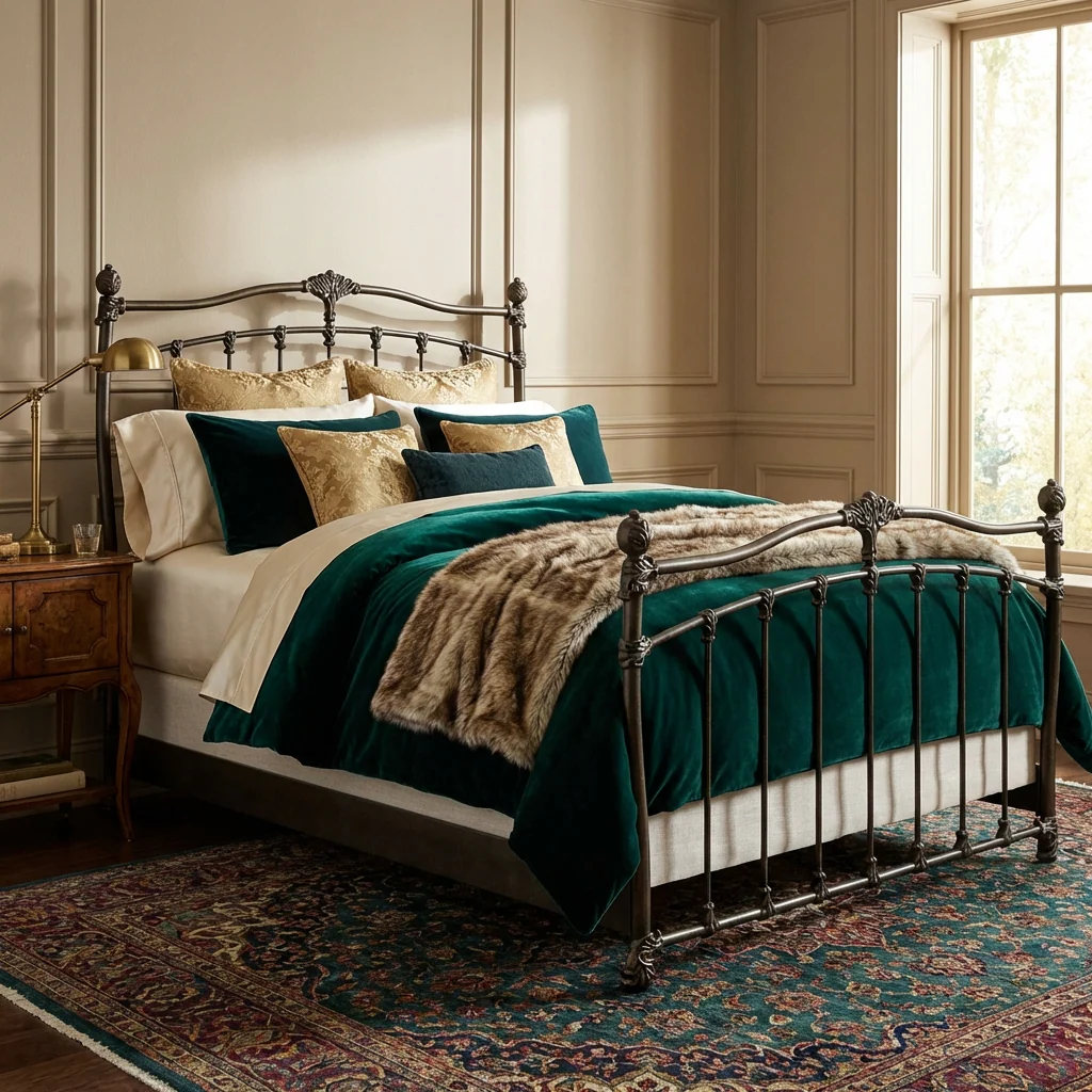 Merrick Iron Bed by Wesley Allen - Image 15