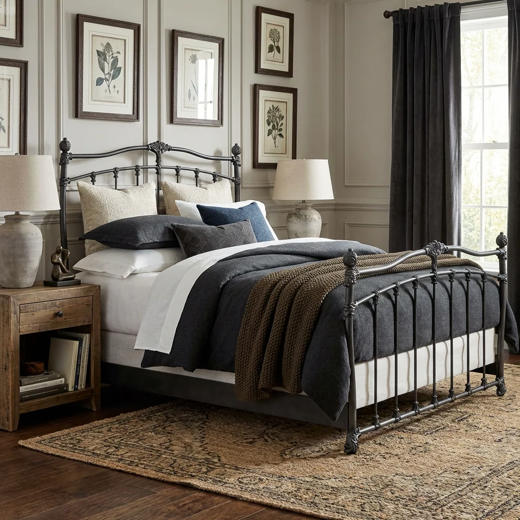 Merrick Iron Bed by Wesley Allen - Image 17