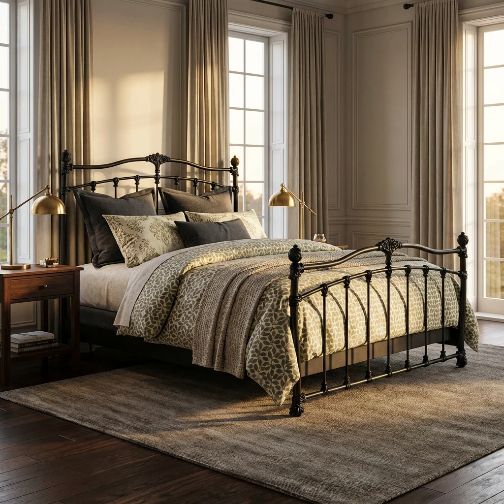 Merrick Iron Bed by Wesley Allen - Image 18