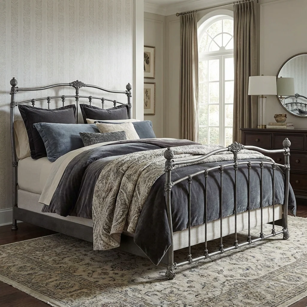Merrick Iron Bed by Wesley Allen - Image 2