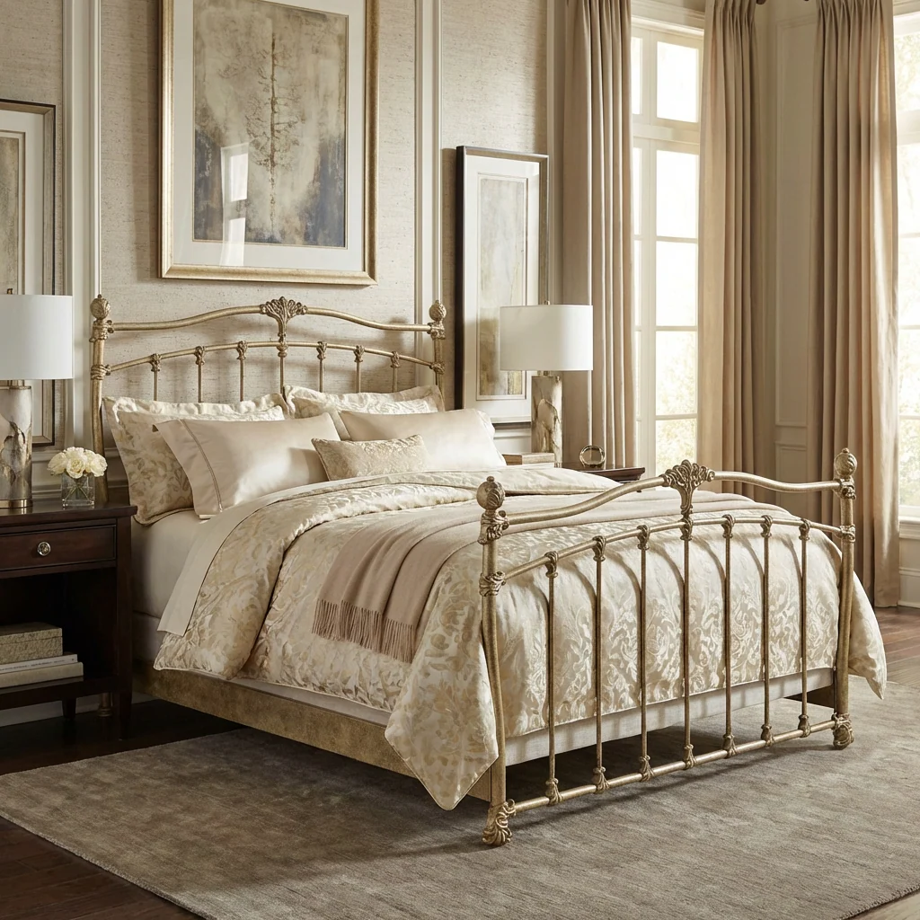Merrick Iron Bed by Wesley Allen - Image 4