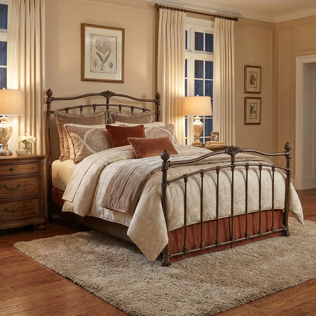 Merrick Iron Bed by Wesley Allen - Image 5