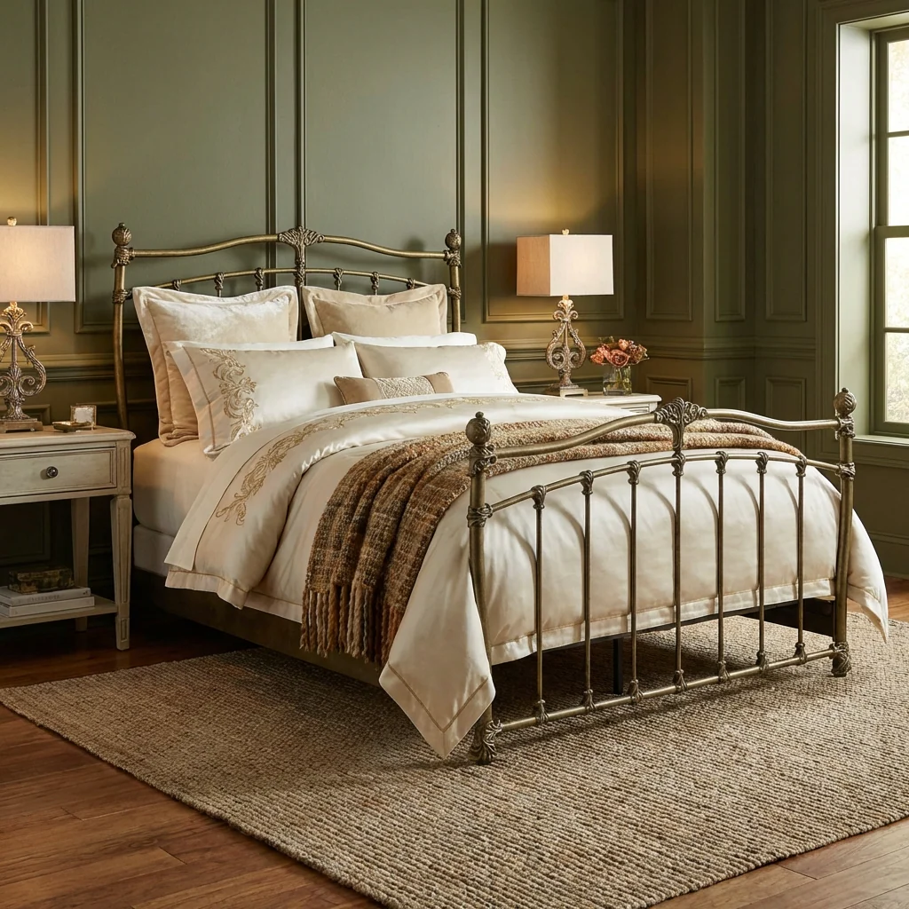 Merrick Iron Bed by Wesley Allen - Image 7