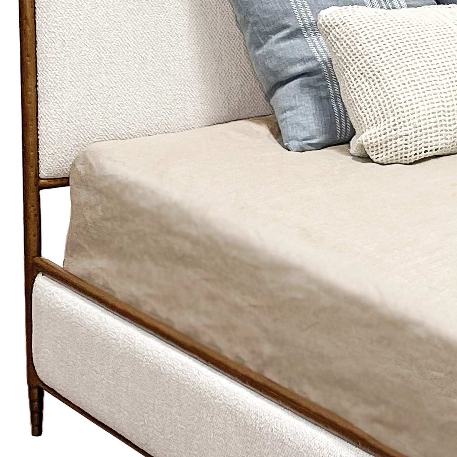 Royce Hammered Iron Upholstered Canopy Bed by Wesley Allen - Image 2