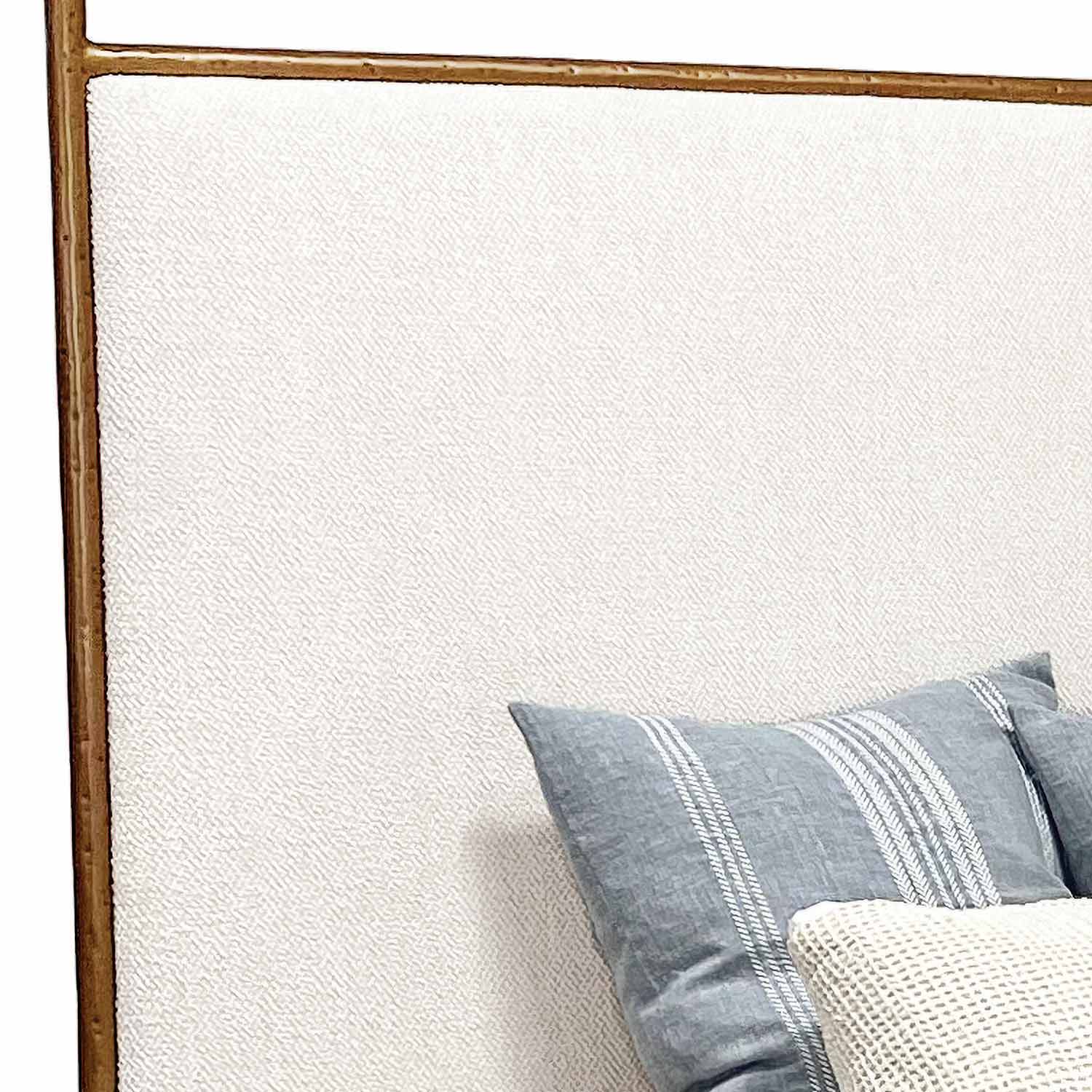 Royce Hammered Iron Upholstered Canopy Bed by Wesley Allen - Image 4