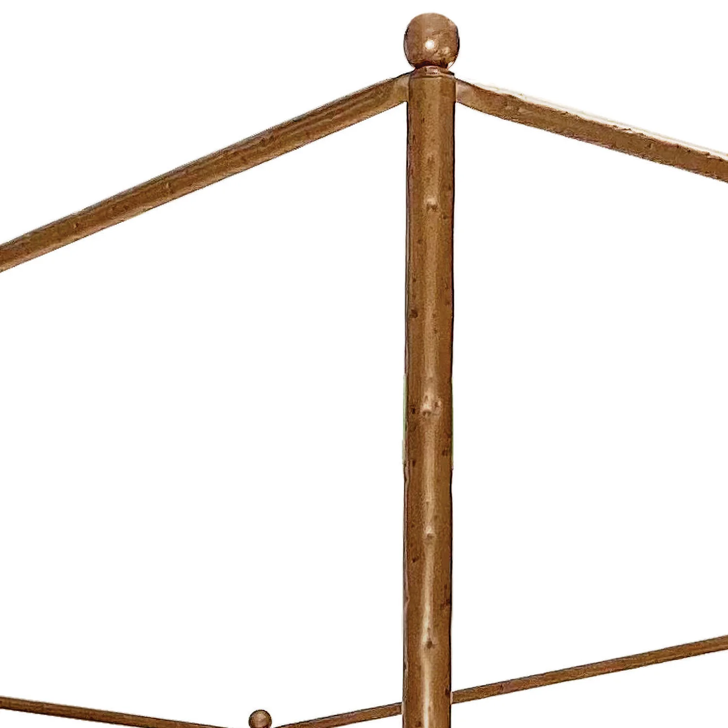 Royce Hammered Iron Upholstered Canopy Bed by Wesley Allen - Image 5