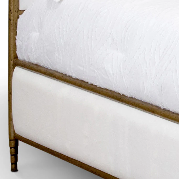 Royce Hammered Iron Upholstered Headboard with Upholstered Surround by Wesley Allen - Image 7