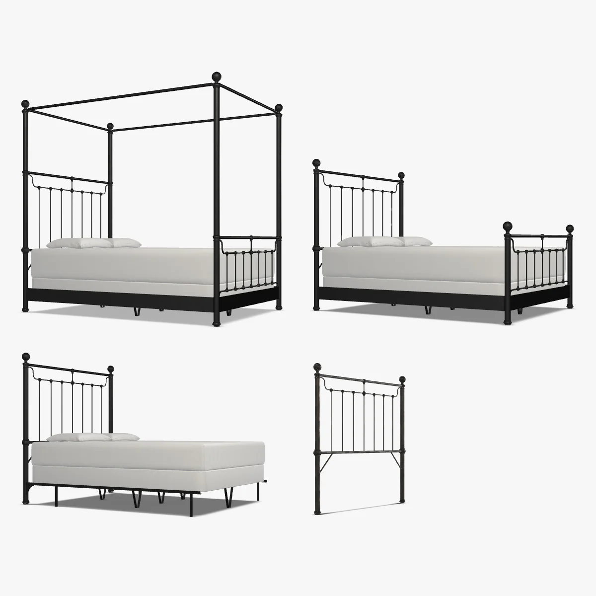 Tucker Iron Bed by Wesley Allen - Image 8